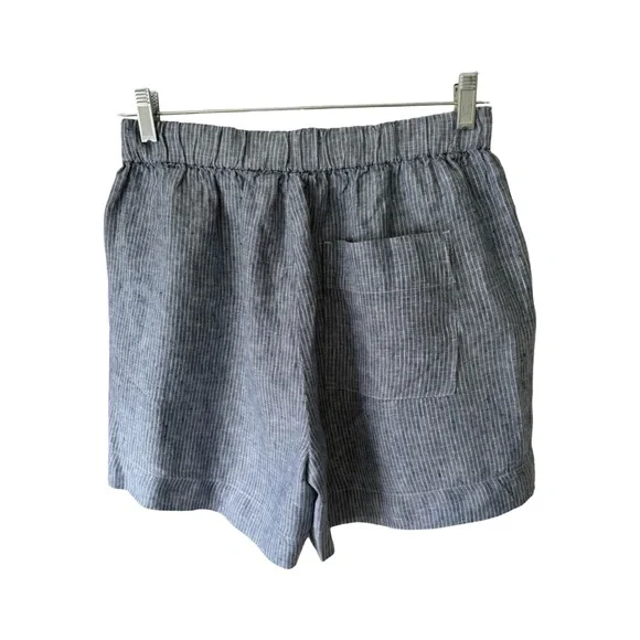 COPY - NWT’s Everlane Women’s 100% Linen Boxer Shorts Blue Size S $49 - Picture 3 of 8